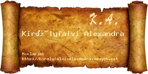 Királyfalvi Alexandra névjegykártya